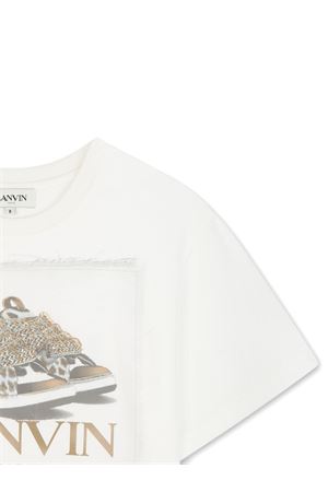 white cotton tshirt LANVIN KIDS | N30255117